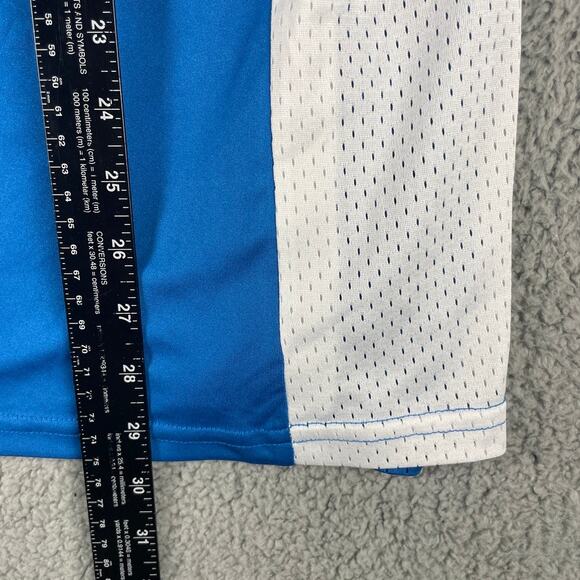 Detroit Tigers Men's Medium Blue White Agusta Reversible Flag Football Jersey - Picture 4 of 11